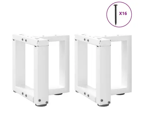 Kafijas Galdiņa Kājas, 2 Gab., T-Veida, Baltas, 30X25X(30-31) Cm, Tērauds Vidaxl