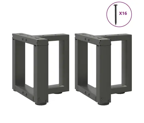 Kohvilaua Jalad T-Kujulised 2 Tk, Antratsiithall, 30 X 25 X (30-31) cm Teras