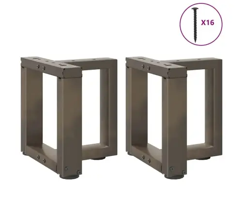 Kohvilaua Jalad T-Kujulised 2 Tk Mustad 30 X 25 X (30-31) Cm Terasest