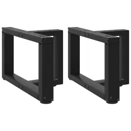 Kohvilaua Jalad T-Kujulised 2 Tk Mustad 40 X 25 X (30-31) Cm Terasest