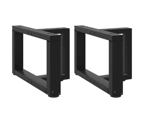 Kohvilaua Jalad T-Kujulised 2 Tk Mustad 40 X 25 X (30-31) Cm Terasest