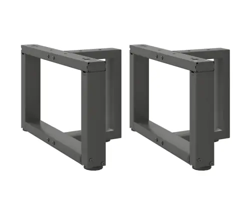 Kafijas Galdiņa Kājas, 2 Gab., T-Veida, Antracīta Krāsā, 40X25X(30-31) Cm, Tērauds Vidaxl