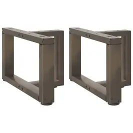 Kafijas Galdiņa Kājas, 2 Gab., T-Veida, Melnas, 40X25X(30-31) Cm, Tērauds Vidaxl