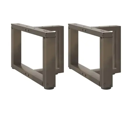 Kafijas Galdiņa Kājas, 2 Gab., T-Veida, Melnas, 40X25X(30-31) Cm, Tērauds Vidaxl