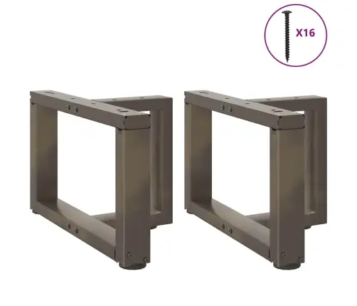 Kafijas Galdiņa Kājas, 2 Gab., T-Veida, Melnas, 40X25X(30-31) Cm, Tērauds Vidaxl