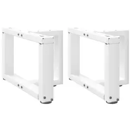 Kafijas Galdiņa Kājas, 2 Gab., T-Veida, Baltas, 50X25X(30-31) Cm, Tērauds Vidaxl