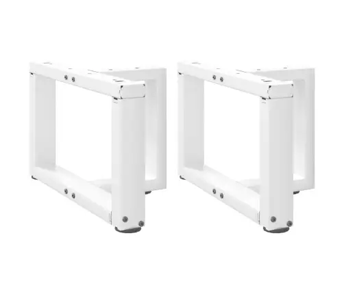 Kafijas Galdiņa Kājas, 2 Gab., T-Veida, Baltas, 50X25X(30-31) Cm, Tērauds Vidaxl