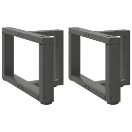 Kafijas Galdiņa Kājas, 2 Gab., T-Veida, Antracīta Krāsā, 50X25X(30-31) Cm, Tērauds Vidaxl