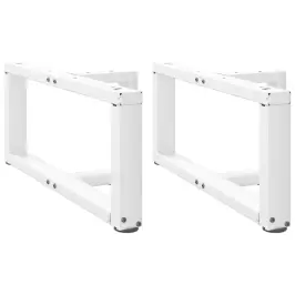 Kohvilaua Jalad T-Kujulised 2 Tk Valged 60 X 25 X (30-31) Cm Terasest