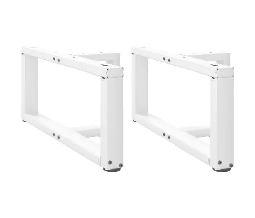 Kavos Staliuko Kojelės, 2 Vnt., Baltos, 60X25X(30-31) cm Plienas