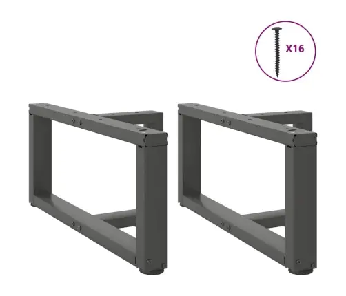 Kohvilaua Jalad T-Kujulised 2 Tk, Antratsiithall, 60 X 25 X (30-31) cm Teras