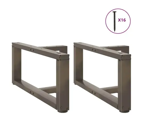 Kohvilaua Jalad T-Kujulised 2 Tk Mustad 60 X 25 X (30-31) Cm Terasest