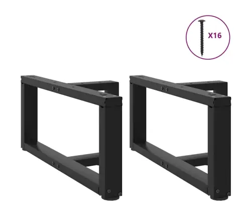 Kafijas Galdiņa Kājas, 2 Gab., T-Veida, Melnas, 70X25X(30-31) Cm, Tērauds Vidaxl