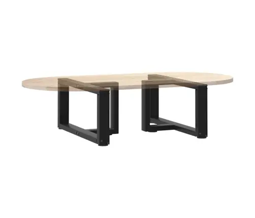 Kafijas Galdiņa Kājas, 2 Gab., T-Veida, Melnas, 70X25X(30-31) Cm, Tērauds Vidaxl