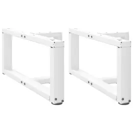 Kafijas Galdiņa Kājas, 2 Gab., T-Veida, Baltas, 70X25X(30-31) Cm, Tērauds Vidaxl