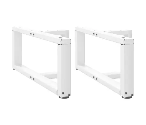 Kafijas Galdiņa Kājas, 2 Gab., T-Veida, Baltas, 70X25X(30-31) Cm, Tērauds Vidaxl