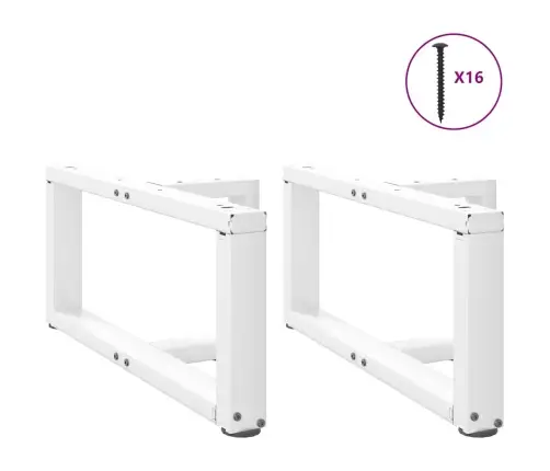 Kafijas Galdiņa Kājas, 2 Gab., T-Veida, Baltas, 70X25X(30-31) Cm, Tērauds Vidaxl