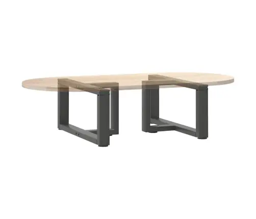 Kafijas Galdiņa Kājas, 2 Gab., T-Veida, Antracīta Krāsā, 70X25X(30-31) Cm, Tērauds Vidaxl