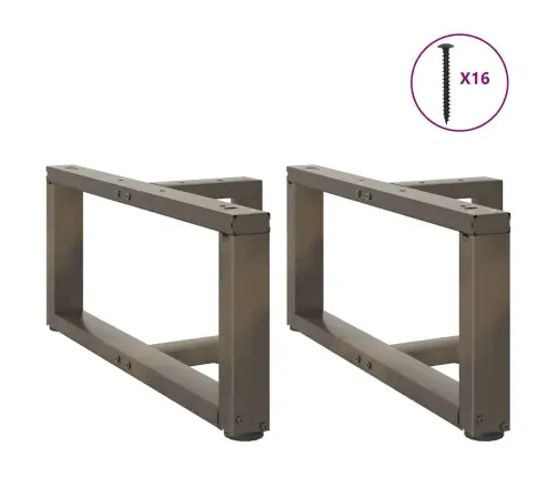 Kafijas Galdiņa Kājas, 2 Gab., T-Veida, Melnas, 70X25X(30-31) Cm, Tērauds Vidaxl