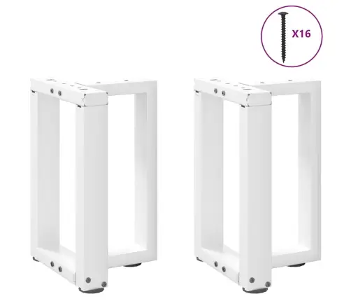 Kavos Staliuko Kojelės, 2 Vnt., Baltos, 28X25X(42-43) cm Plienas, T Formos