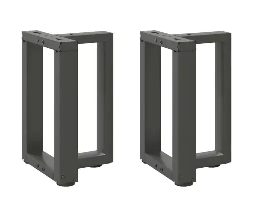 Kafijas Galdiņa Kājas, 2 Gab., T-Veida, Antracīta Krāsā, 28X25X(42-43) Cm, Tērauds Vidaxl