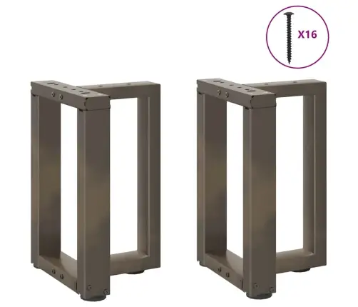 Kohvilaua Jalad T-Kujulised 2 Tk Mustad 28 X 25 X (42-43) Cm Terasest