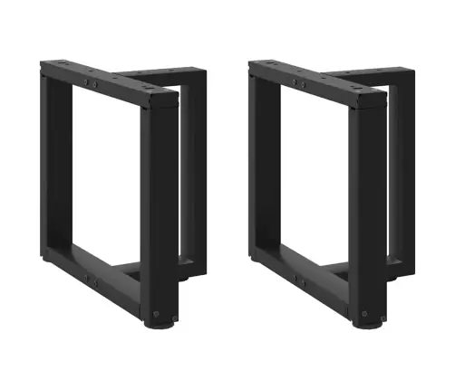 Kafijas Galdiņa Kājas, 2 Gab., T-Veida, Melnas, 50X25X(42-43) Cm, Tērauds Vidaxl