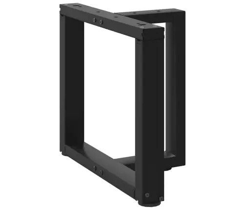 Kafijas Galdiņa Kājas, 2 Gab., T-Veida, Melnas, 50X25X(42-43) Cm, Tērauds Vidaxl