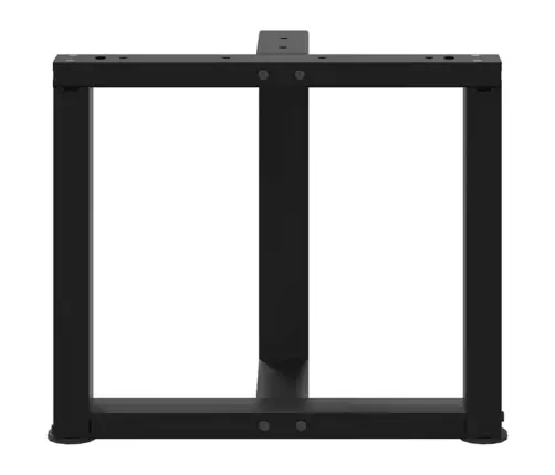 Kafijas Galdiņa Kājas, 2 Gab., T-Veida, Melnas, 50X25X(42-43) Cm, Tērauds Vidaxl