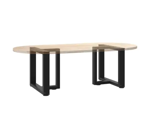 Kafijas Galdiņa Kājas, 2 Gab., T-Veida, Melnas, 50X25X(42-43) Cm, Tērauds Vidaxl