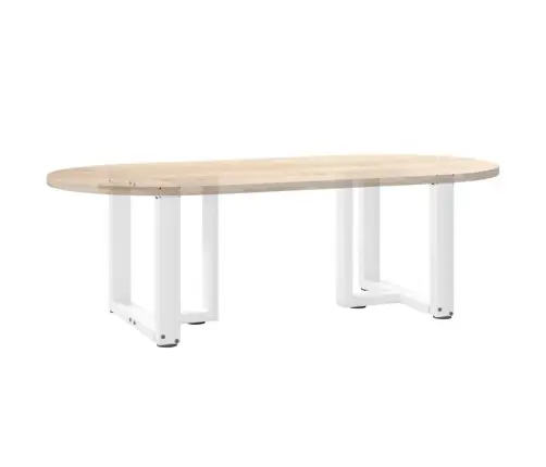 Kafijas Galdiņa Kājas, 2 Gab., T-Veida, Baltas, 50X25X(42-43) Cm, Tērauds Vidaxl