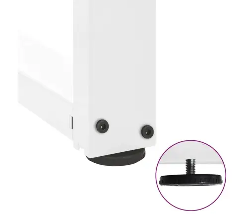 Kafijas Galdiņa Kājas, 2 Gab., T-Veida, Baltas, 50X25X(42-43) Cm, Tērauds Vidaxl