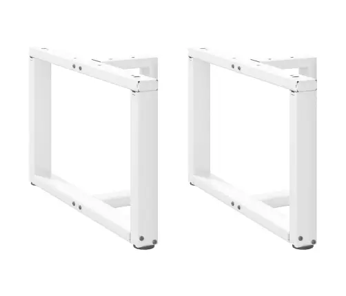 Kafijas Galdiņa Kājas, 2 Gab., T-Veida, Baltas, 60X25X(42-43) Cm, Tērauds Vidaxl
