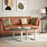 Kafijas Galdiņa Kājas, 2 Gab., T-Veida, Baltas, 60X25X(42-43) Cm, Tērauds Vidaxl