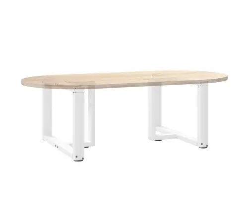 Kafijas Galdiņa Kājas, 2 Gab., T-Veida, Baltas, 60X25X(42-43) Cm, Tērauds Vidaxl