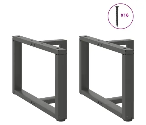 Kohvilaua Jalad T-Kujulised 2 Tk, Antratsiithall, 60 X 25 X (42-43) cm Teras