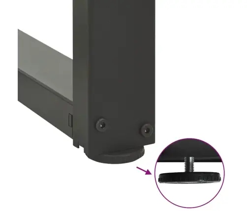 Kohvilaua Jalad T-Kujulised 2 Tk, Antratsiithall, 60 X 25 X (42-43) cm Teras