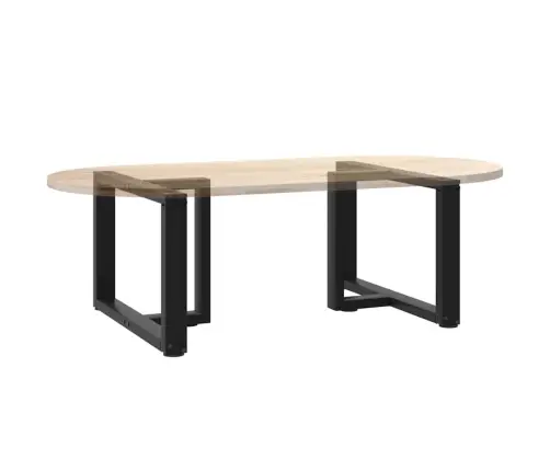 Kohvilaua Jalad T-Kujulised 2 Tk Mustad 70 X 25 X (42-43) Cm Terasest