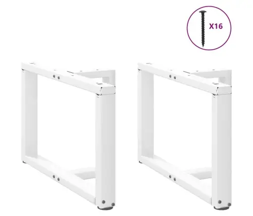 Kafijas Galdiņa Kājas, 2 Gab., T-Veida, Baltas, 70X25X(42-43) Cm, Tērauds Vidaxl