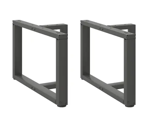 Kafijas Galdiņa Kājas, 2 Gab., T-Veida, Antracīta Krāsa, 70X25X(42-43) Cm, Tērauds Vidaxl