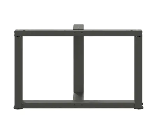 Kafijas Galdiņa Kājas, 2 Gab., T-Veida, Antracīta Krāsa, 70X25X(42-43) Cm, Tērauds Vidaxl