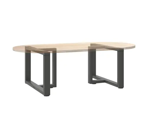 Kafijas Galdiņa Kājas, 2 Gab., T-Veida, Antracīta Krāsa, 70X25X(42-43) Cm, Tērauds Vidaxl