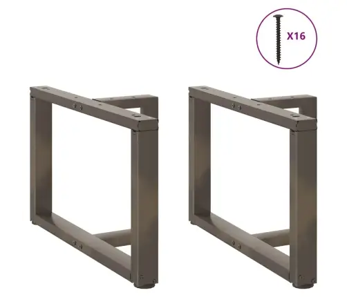 Kafijas Galdiņa Kājas, 2 Gab., T-Veida, Melnas, 70X25X(42-43) Cm, Tērauds Vidaxl