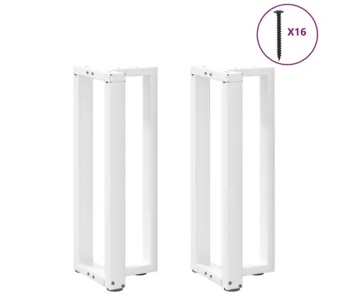 Konsoles Galda Kājas, 2 Gab., T-Veida, Baltas, 25X28X(72-73) Cm, Tērauds Vidaxl