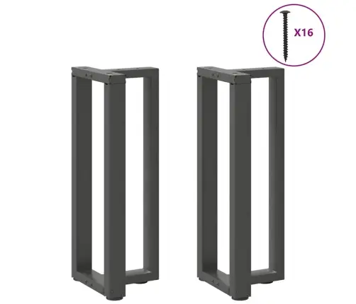 Konsoollaua Jalad T-Kujulised 2 Tk, Antratsiithall, 25 X 28 X (72-73) cm Teras