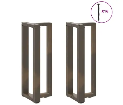 Konsoles Galda Kājas, T-Veida, 2 Gab., Melnas, 25X28X(72-73) Cm, Tērauds Vidaxl