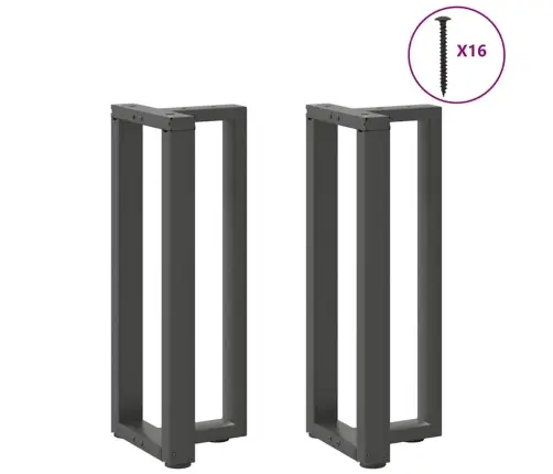 Konsoles Galda Kājas, 2 Gab., T-Veida, Antracīta Krāsā, 38X25X(72-73) Cm, Tērauds Vidaxl