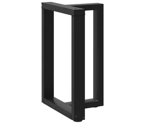 Ēdamgalda Kājas, 2 Gab., T-Veida, Melnas, 50X35X(72-73) Cm, Tērauds Vidaxl