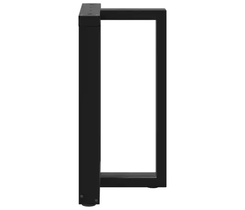 Ēdamgalda Kājas, 2 Gab., T-Veida, Melnas, 50X35X(72-73) Cm, Tērauds Vidaxl