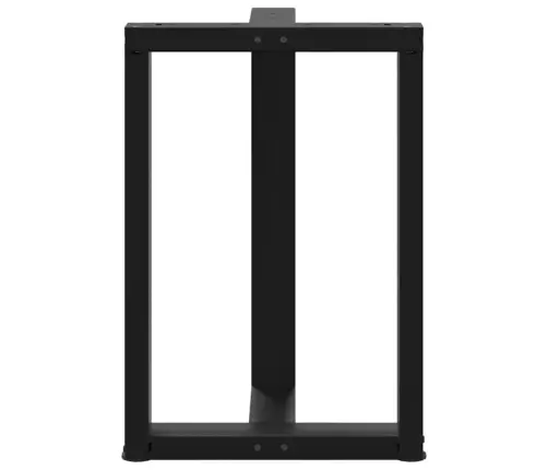Ēdamgalda Kājas, 2 Gab., T-Veida, Melnas, 50X35X(72-73) Cm, Tērauds Vidaxl